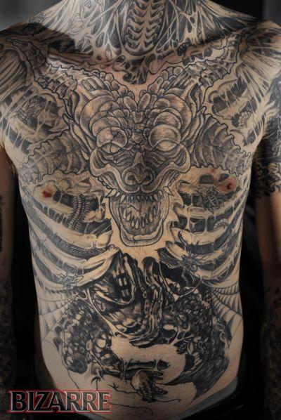 Tattoos Rick on Tatuaje Extremo El Hombre Calavera Paranoic Mr Brain 2 0